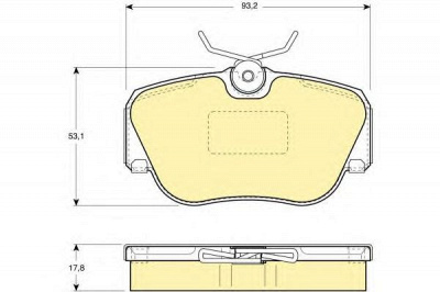 GIRLING 6108171 -  Комплект тормозных колодок, дисковый тормоз