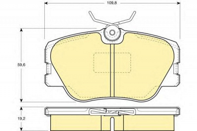 GIRLING 6108181 -  Комплект тормозных колодок, дисковый тормоз