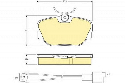 GIRLING 6108201 -  Комплект тормозных колодок, дисковый тормоз
