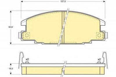 GIRLING 6108709 -  Комплект тормозных колодок, дисковый тормоз