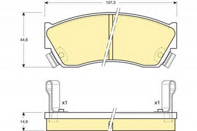 GIRLING 6108839 -  Комплект тормозных колодок, дисковый тормоз