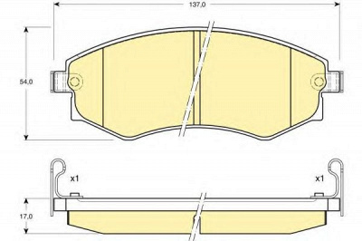 GIRLING 6108959 -  Комплект тормозных колодок, дисковый тормоз