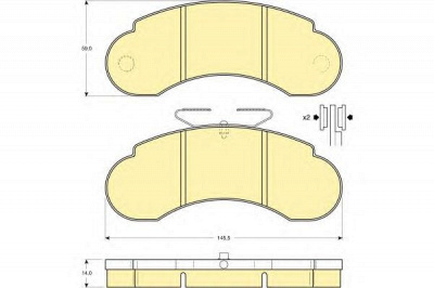GIRLING 6109503 -  Комплект тормозных колодок, дисковый тормоз