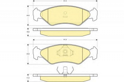 GIRLING 6109532 -  Комплект тормозных колодок, дисковый тормоз