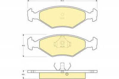 GIRLING 6109582 -  Комплект тормозных колодок, дисковый тормоз