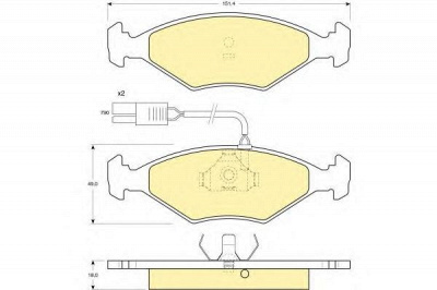 GIRLING 6109602 -  Комплект тормозных колодок, дисковый тормоз