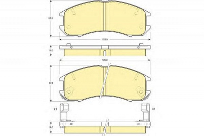 GIRLING 6109819 -  Комплект тормозных колодок, дисковый тормоз