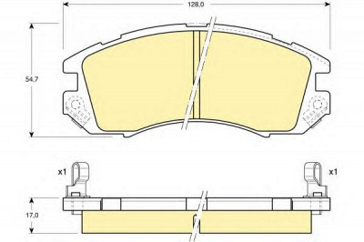 GIRLING 6109899 -  Комплект тормозных колодок, дисковый тормоз