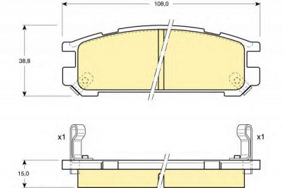 GIRLING 6109909 -  Комплект тормозных колодок, дисковый тормоз