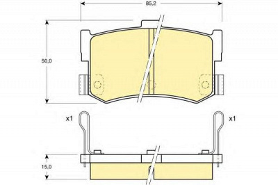 GIRLING 6109949 -  Комплект тормозных колодок, дисковый тормоз