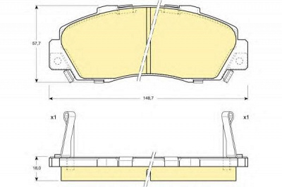 GIRLING 6109959 -  Комплект тормозных колодок, дисковый тормоз