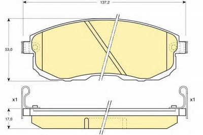 GIRLING 6110039 -  Комплект тормозных колодок, дисковый тормоз