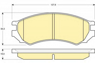 GIRLING 6110059 -  Комплект тормозных колодок, дисковый тормоз