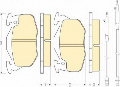 GIRLING 6110333 -  Комплект тормозных колодок, дисковый тормоз