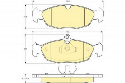 GIRLING 6110402 -  Комплект тормозных колодок, дисковый тормоз