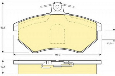 GIRLING 6110441 -  Комплект тормозных колодок, дисковый тормоз