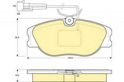 GIRLING 6110581 -  Комплект тормозных колодок, дисковый тормоз