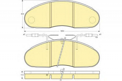 GIRLING 6110773 -  Комплект тормозных колодок, дисковый тормоз