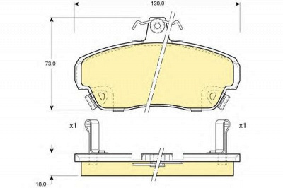 GIRLING 6110831 -  Комплект тормозных колодок, дисковый тормоз