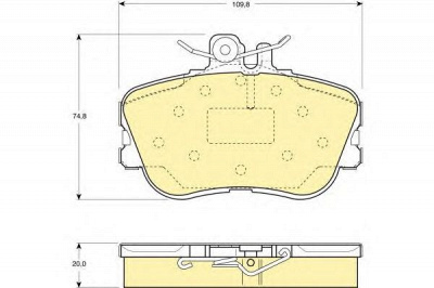 GIRLING 6110941 -  Комплект тормозных колодок, дисковый тормоз