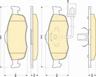 GIRLING 6111082 -  Комплект тормозных колодок, дисковый тормоз