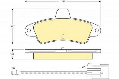GIRLING 6111123 -  Комплект тормозных колодок, дисковый тормоз