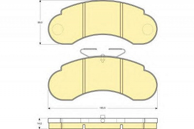 GIRLING 6111143 -  Комплект тормозных колодок, дисковый тормоз