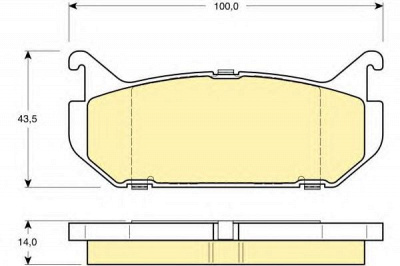 GIRLING 6111409 -  Комплект тормозных колодок, дисковый тормоз