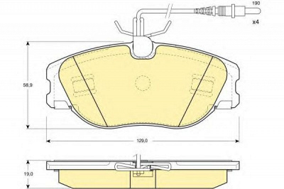 GIRLING 6111481 -  Комплект тормозных колодок, дисковый тормоз
