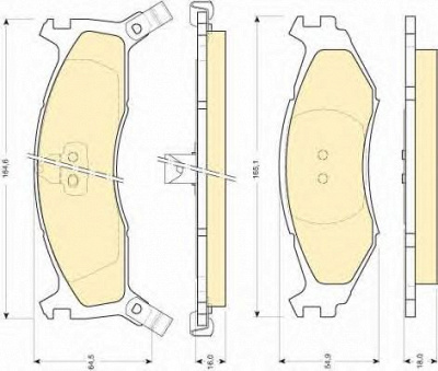 GIRLING 6111585 -  Комплект тормозных колодок, дисковый тормоз