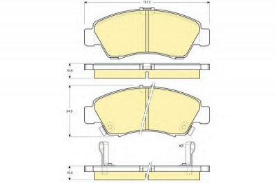 GIRLING 6111649 -  Комплект тормозных колодок, дисковый тормоз