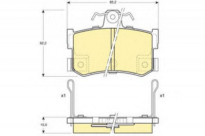 GIRLING 6111691 -  Комплект тормозных колодок, дисковый тормоз
