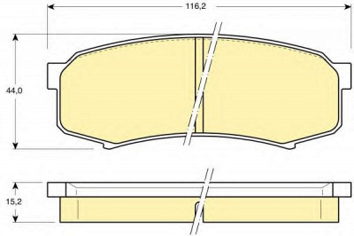 GIRLING 6111829 -  Комплект тормозных колодок, дисковый тормоз