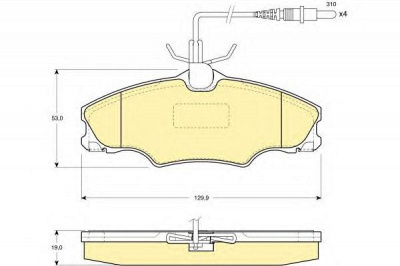 GIRLING 6111931 -  Комплект тормозных колодок, дисковый тормоз