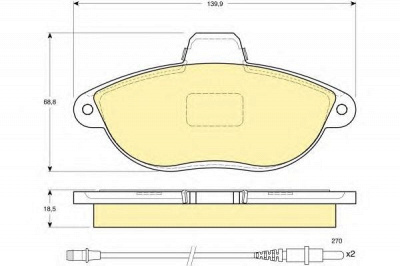 GIRLING 6112163 -  Комплект тормозных колодок, дисковый тормоз