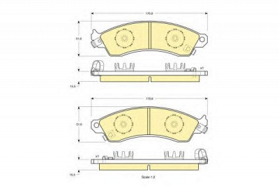 GIRLING 6112269 -  Комплект тормозных колодок, дисковый тормоз