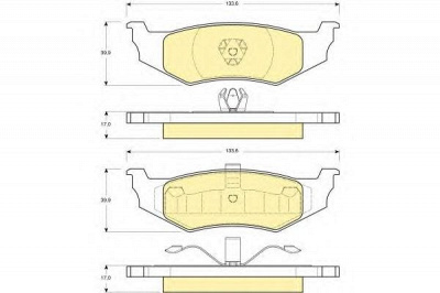 GIRLING 6112345 -  Комплект тормозных колодок, дисковый тормоз