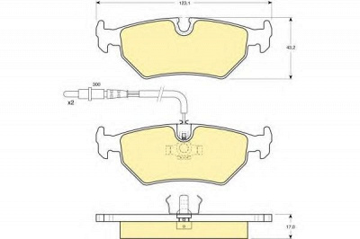 GIRLING 6112582 -  Комплект тормозных колодок, дисковый тормоз