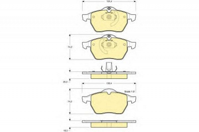 GIRLING 6112712 -  Комплект тормозных колодок, дисковый тормоз