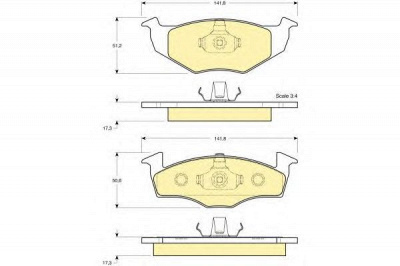 GIRLING 6112742 -  Комплект тормозных колодок, дисковый тормоз