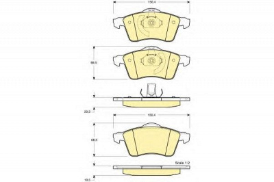 GIRLING 6112822 -  Комплект тормозных колодок, дисковый тормоз