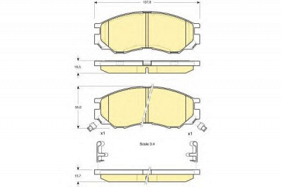GIRLING 6112869 -  Комплект тормозных колодок, дисковый тормоз