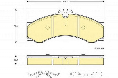 GIRLING 6112889 -  Комплект тормозных колодок, дисковый тормоз