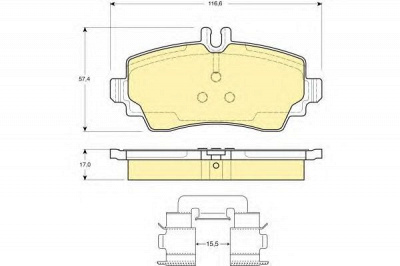 GIRLING 6112921 -  Комплект тормозных колодок, дисковый тормоз