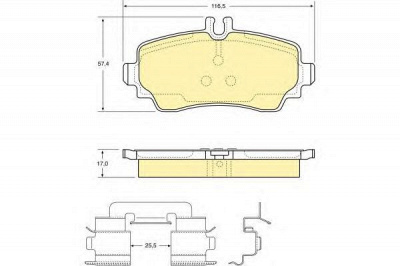 GIRLING 6112931 -  Комплект тормозных колодок, дисковый тормоз
