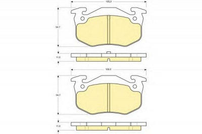 GIRLING 6113053 -  Комплект тормозных колодок, дисковый тормоз