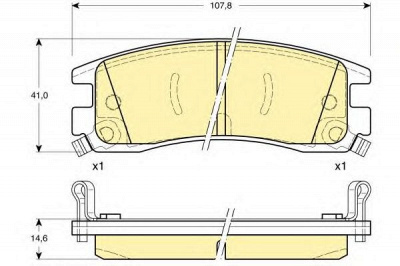 GIRLING 6113099 -  Комплект тормозных колодок, дисковый тормоз