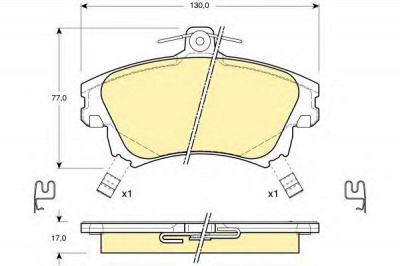 GIRLING 6113131 -  Комплект тормозных колодок, дисковый тормоз