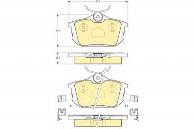 GIRLING 6113141 -  Комплект тормозных колодок, дисковый тормоз