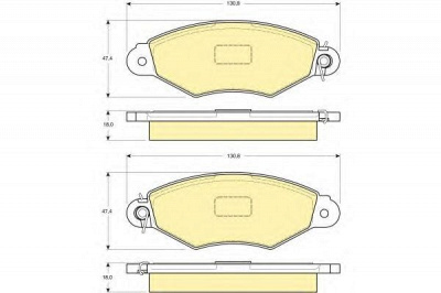 GIRLING 6113213 -  Комплект тормозных колодок, дисковый тормоз